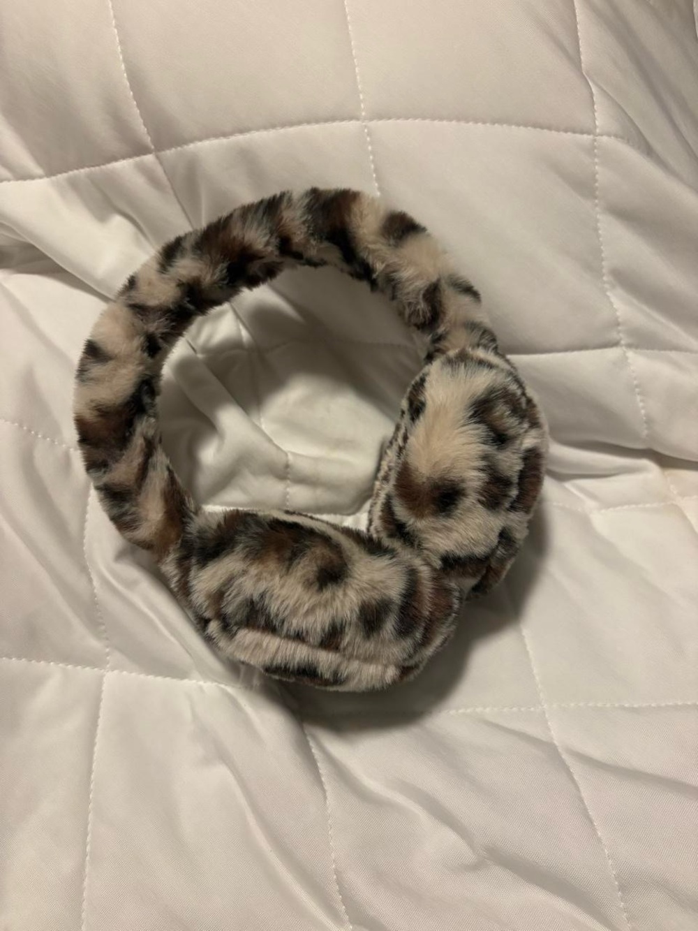Faux Fur Leopard Print Earmuffs